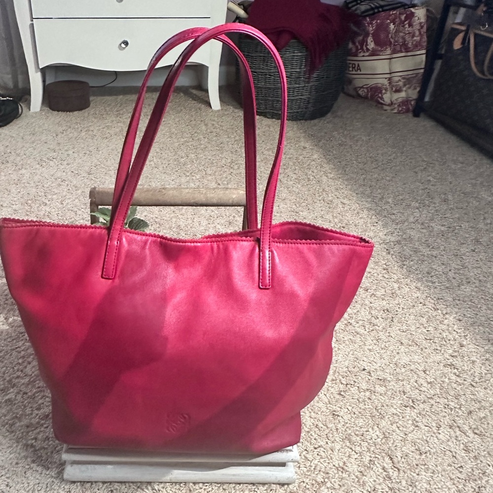 Loewe Vibrant Red Leather Tote - Picture 14 of 16